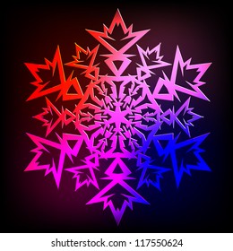 Decorative abstract snowflake.