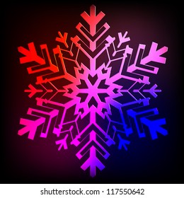 Copo de nieve abstracto decorativo.