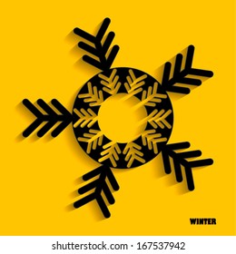 Decorative abstract snowflake