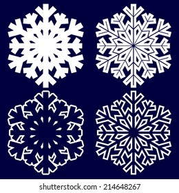 Copo de nieve abstracto decorativo.