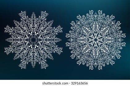 Decorative abstract snowflake
