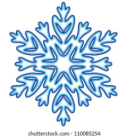 Copo de nieve abstracto decorativo. Ilustración vectorial.