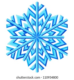 Decorative abstract snowflake. Vector illustration.