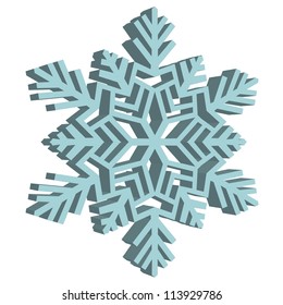 Decorative abstract snowflake. Vector illustration.
