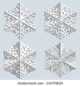 Copo de nieve abstracto decorativo. Ilustración vectorial.
