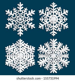 Decorative abstract snowflake. Vector illustration.