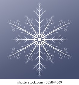 Decorative abstract snowflake. Vector illustration 