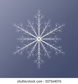Decorative abstract snowflake. Vector illustration 