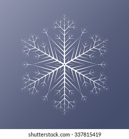 Decorative abstract snowflake. Vector illustration 