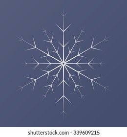 Decorative abstract snowflake. Vector illustration 