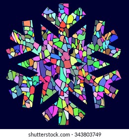 Decorative abstract snowflake. Vector illustration