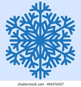 Copo de nieve abstracto decorativo.  Ilustración vectorial.