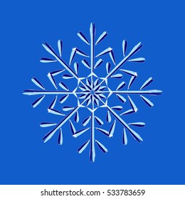Decorative abstract snowflake. Vector illustration.