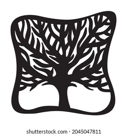 Decorative abstract tree. Vector illustration