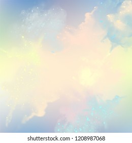 Decorative abstract vector watercolor background with painting texture