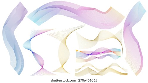 Líneas ondulatorias abstractas decorativas en Formas fluidas suaves. Adecuado para diseños modernos, carteles, fondos, certificados y Diseño gráfico de estilo de movimiento. Perfecto para la tecnología, la marca creativa