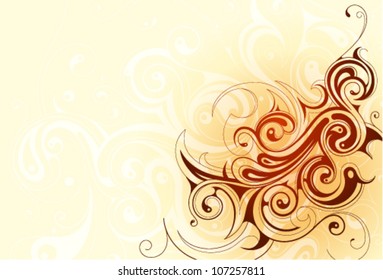 Decorative abstraction with swirls