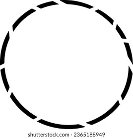 Decorative aesthetic black color segmented circle