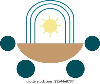 Decorative aesthetic shape of pastel colors