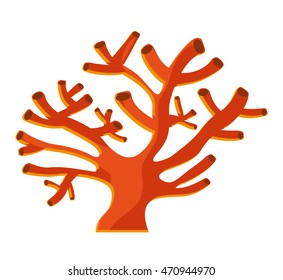 decorative algae aquarium isolated icon vector illustration design