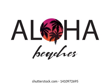 Decorativo lema de Aloha para fotos de moda y afiches 