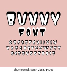Dekoratives Alphabet, sonnig. Vektorgrafik