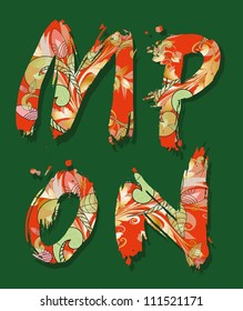 decorative alphabet, font
