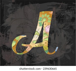decorative alphabet. letters