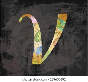 decorative alphabet. letters