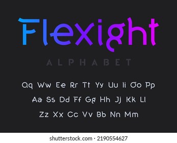 Decorative alphabet, sans serif style letters, typography for business, titles, headlines, presentations, logos and other projects. Vector illustration.