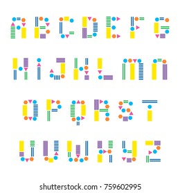 Decorative alphabet sets with colorful design