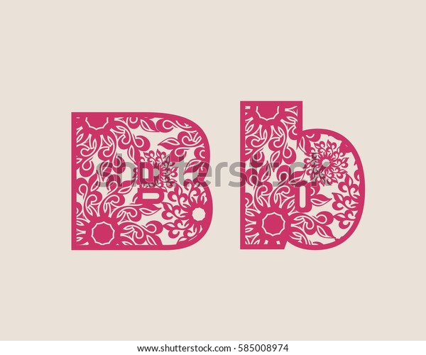 Decorative Alphabet Vector Font Letter B Stock Vector (Royalty Free ...