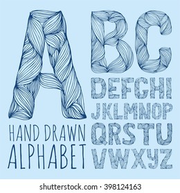 decorative alphabet vector font. Letters for logo
