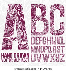 decorative alphabet vector font. Letters for logo