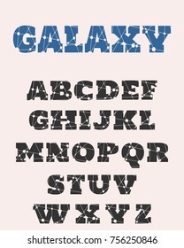 Decorative alphabet vector font. Letters symbols and numbers. Typography for headlines, posters, logos etc. Molecule And Communication style. Connected lines with dots.
