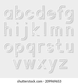 Decorative alphabet. Vector illustration. 