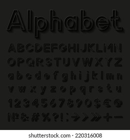 Decorative alphabet. Vector illustration 
