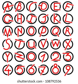 Decorative alphabet vector  set