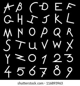 Decorative alphabet vector  set