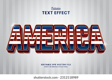 vector de efecto de texto modificable de estados unidos decorativo