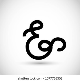 Decorative ampersand vector