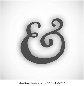 Decorative ampersand vector