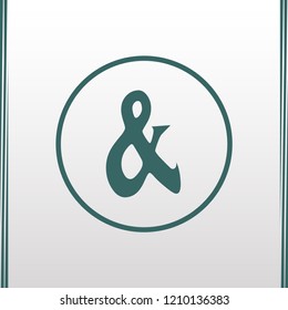 Decorative ampersand vector icon