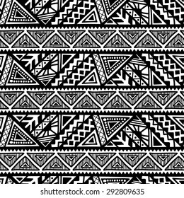 Decorative Ancient Hand Drawn Ethnic Seamless Pattern