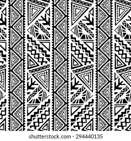 Decorative Ancient Hand Drawn Ethnic Seamless Pattern