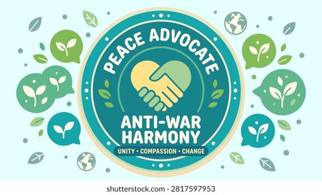 Decorative anti war emblem