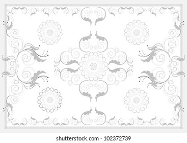 Decorative antique oriental pattern .Graphic arts