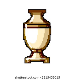 decorative antique vase game pixel art retro vector. bit decorative antique vase. old vintage illustration