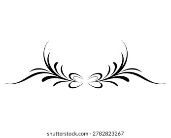 Decorative Antler Flourish Vector Ornament