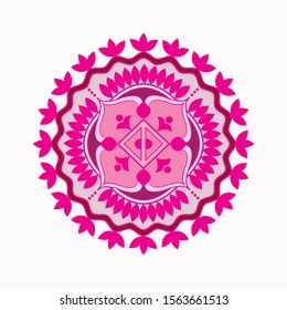 Decorative Arabic round lace ornate . Mandala abstract colorful background. Invitation, wedding card, national design.